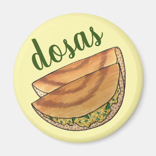 Masala Dosas South Indian Food Cuisine Potato Dosa Magnet