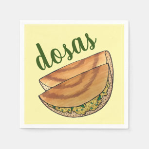 Masala Dosas South Indian Food Cuisine Potato Dosa Pappersservett