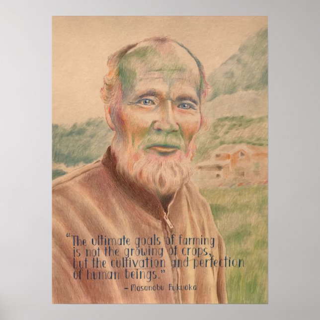 Masanobu Fukuoka Poster (Framsidan)