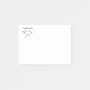 Måsarna ropar och jag måste gå Måskonst Post-it Block