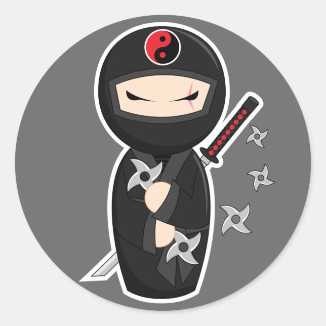 Masaru Runt Klistermärke (Framsida)