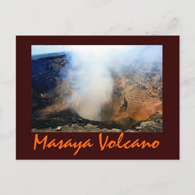 Masaya Volcano, Nicaragua, C.A. Vykort (Framsida)