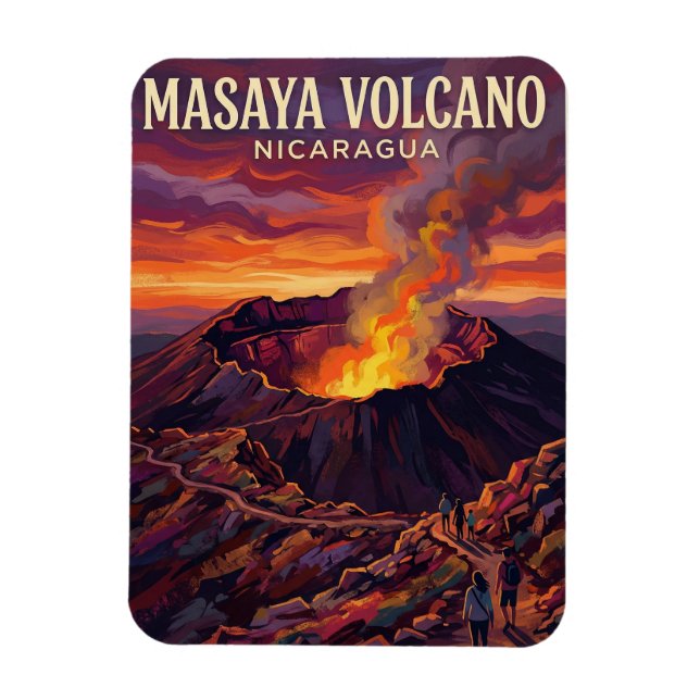 Masaya vulkanen Nicaragua Magnet (Vertikal)