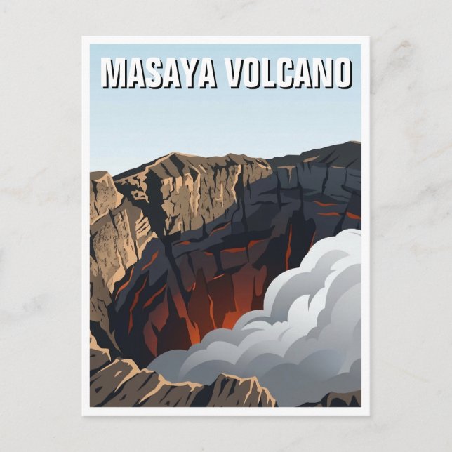 Masaya-vulkanen Vykort (Framsida)