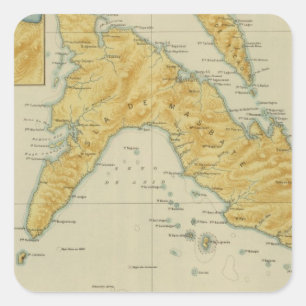 Masbate och Tico nr 17 Fyrkantigt Klistermärke