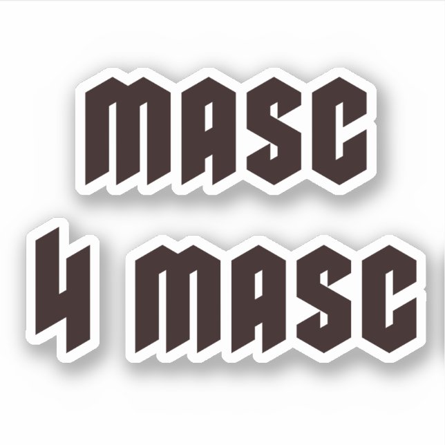 Masc 4 Masc Klistermärken (Framsida)
