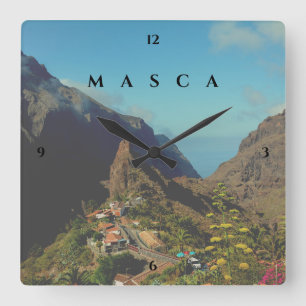 Masca i Spanien  Fyrkantig Klocka