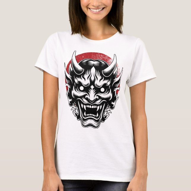 máscara de samurai- japan  t shirt (Framsida)