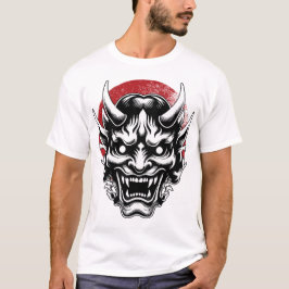 Máscara de samurai/ japan t shirt