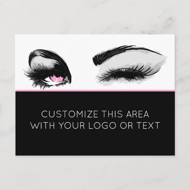 Mascara eller Eyelash Business Postcard Vykort (Framsida)