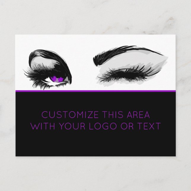 Mascara eller Eyelash Business Postcard Vykort (Framsida)