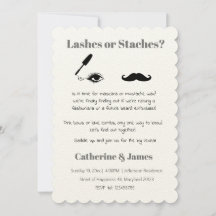 Mascara eller Mustache Funny Quirky Gender Reveal