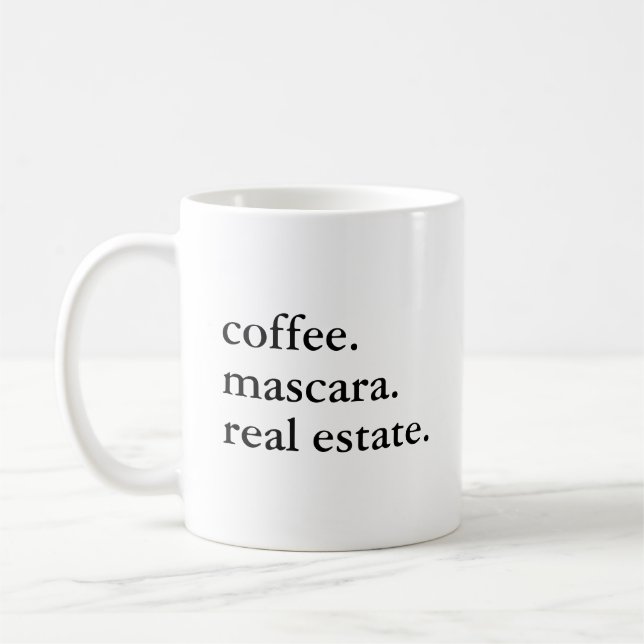 Mascara och Gods Agent Mamma Funny Kaffemugg (Vänster)