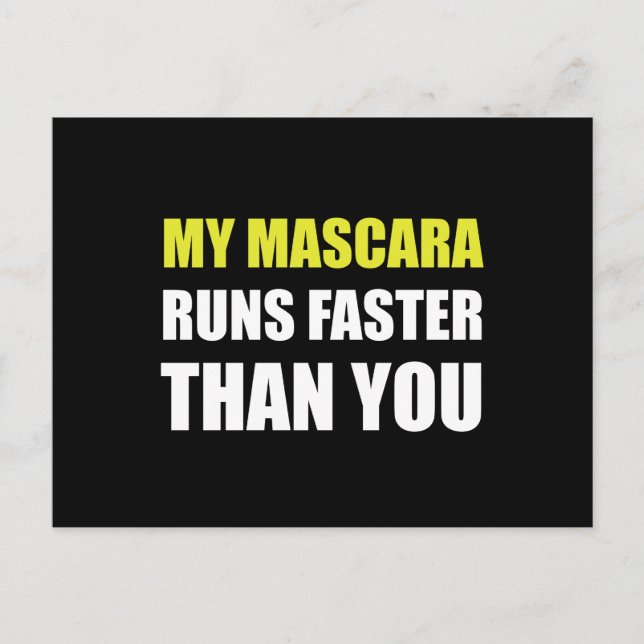 Mascara Springa Faster Vykort (Framsida)