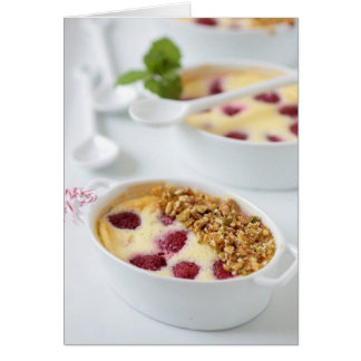 Mascarpone och Raspberry Gratins OBS Kort