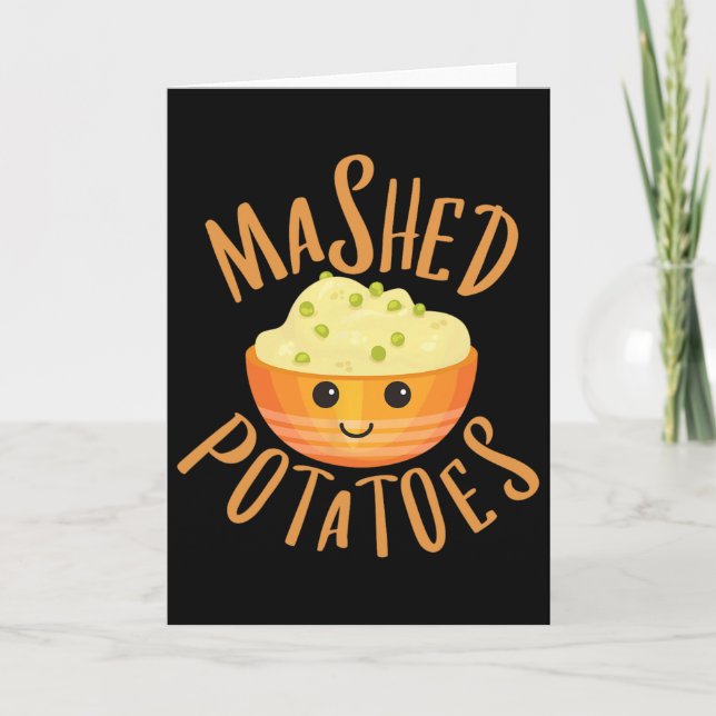 Maschad potatis och grå matchande Halloween Best Kort (Framsida)