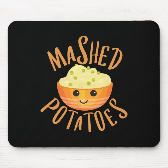Maschad potatis och grå matchande Halloween Best Musmatta (Framsidan)
