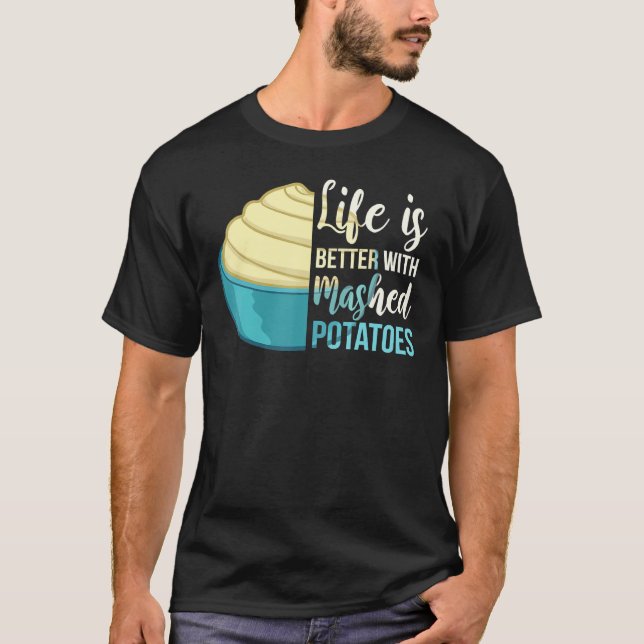Maschat potato Recipe Vitlök har suddats ut T Shirt (Framsida)