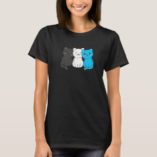 Mascic Flagga Pile Pride Lgbtq Cats Cute Mascic Ca T Shirt