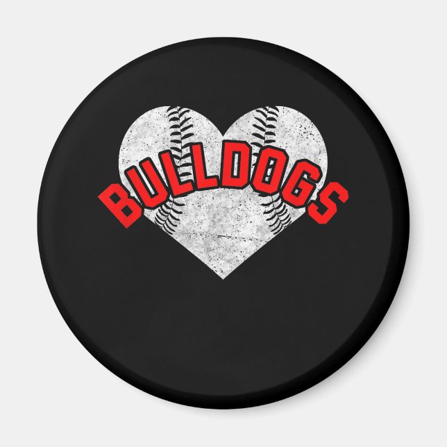 Mascot från Bullhund Baseball Softball High School Magnet (Framsidan)