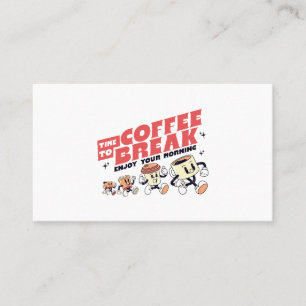 Mascot-kaffe - tid till kaffebrytning visitkort
