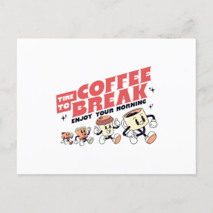 Mascot-kaffe - tid till kaffebrytning vykort