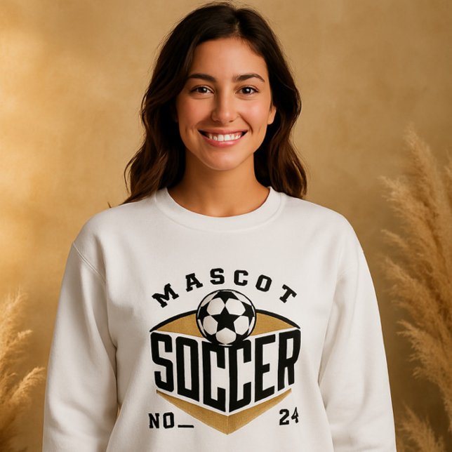 Mascot Soccer Shirt - Logotyp för djärvt team med  T Shirt (Skapare uppladdad)