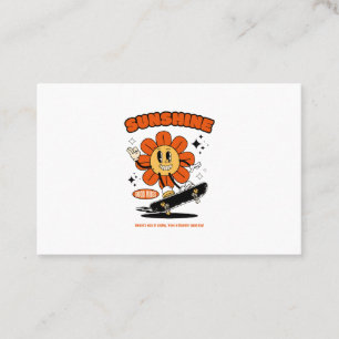 Mascot-solros med skateboard visitkort