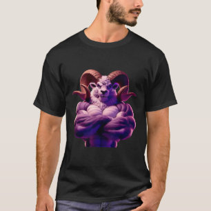 Mascular Ram Flexing Fläkt Älskare Bodybuilding Co T Shirt