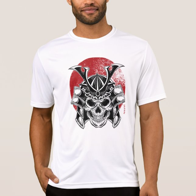 Masculina Máscara Samurai Oni / Samurai Oni Mask T Shirt (Framsida)