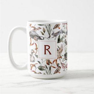 Masculine Anka Hunter Fall Foliage Monogram kaffe Kaffemugg
