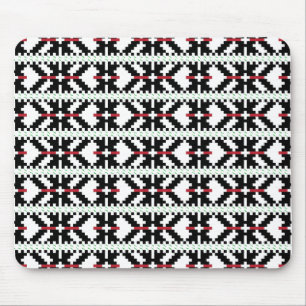 Masculine Black and white Latvian tribal folk art Musmatta