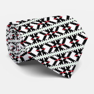 Masculine Black and white Latvian tribal folk art Slips