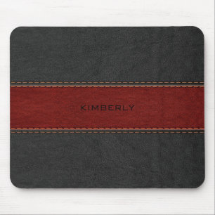 Masculine Black & Red Leather Musmatta