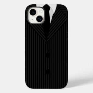 Masculine Black Streck Kostym och Tie Classy Slim