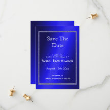 Masculine Blue & Glitter Ram 50:e födelsedagen