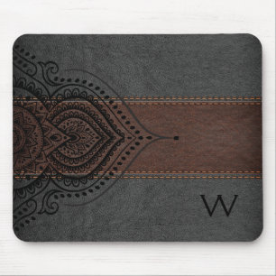Masculine Brown & Black Leather Black Girly Snöre Musmatta