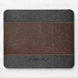 Masculine Brown och Black Leather Musmatta