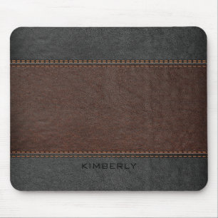 Masculine Brown och Black Leather Musmatta