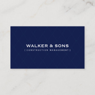 MASCULINE BUSINESS minimal, enkel, smart marinblåt Visitkort