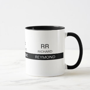 Masculine Elegant Typography Namn Black Mugg
