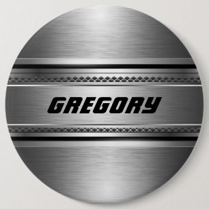 Masculine Faux Silver Rand Design Monogram Knapp