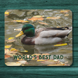Masculine Mallard Anka Anpassningsbar Text Fars da Musmatta