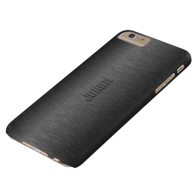 Masculine Metallic Black Brushed Aluminium-utseend Case-Mate iPhone Skal (Översidan)