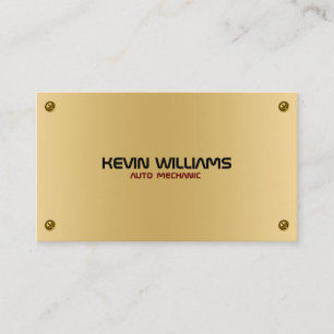 Masculine Metallic Guld Struktur med rivets Visitkort