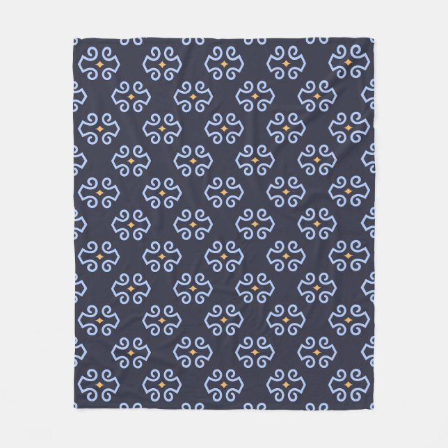 Masculine Modern, Abstrakt Geometric Mönster. Fleecefilt (Framsidan)