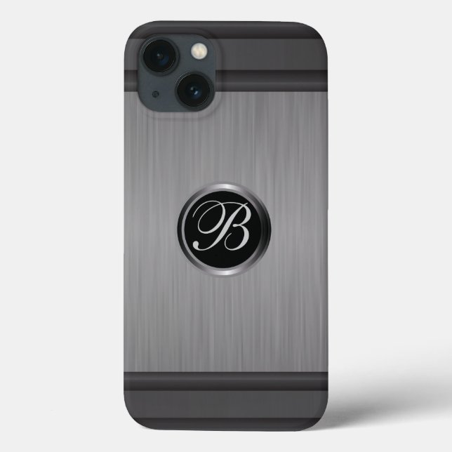 Masculine Monogram Black Steel Metallic look (Baksida)