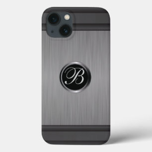 Masculine Monogram Black Steel Metallys utseende