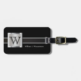 Masculine Monogram Executive Stil Bagagebricka