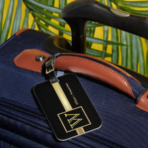 Masculine Monogram Executive Stil Bagagebricka